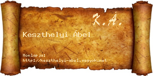 Keszthelyi Ábel névjegykártya